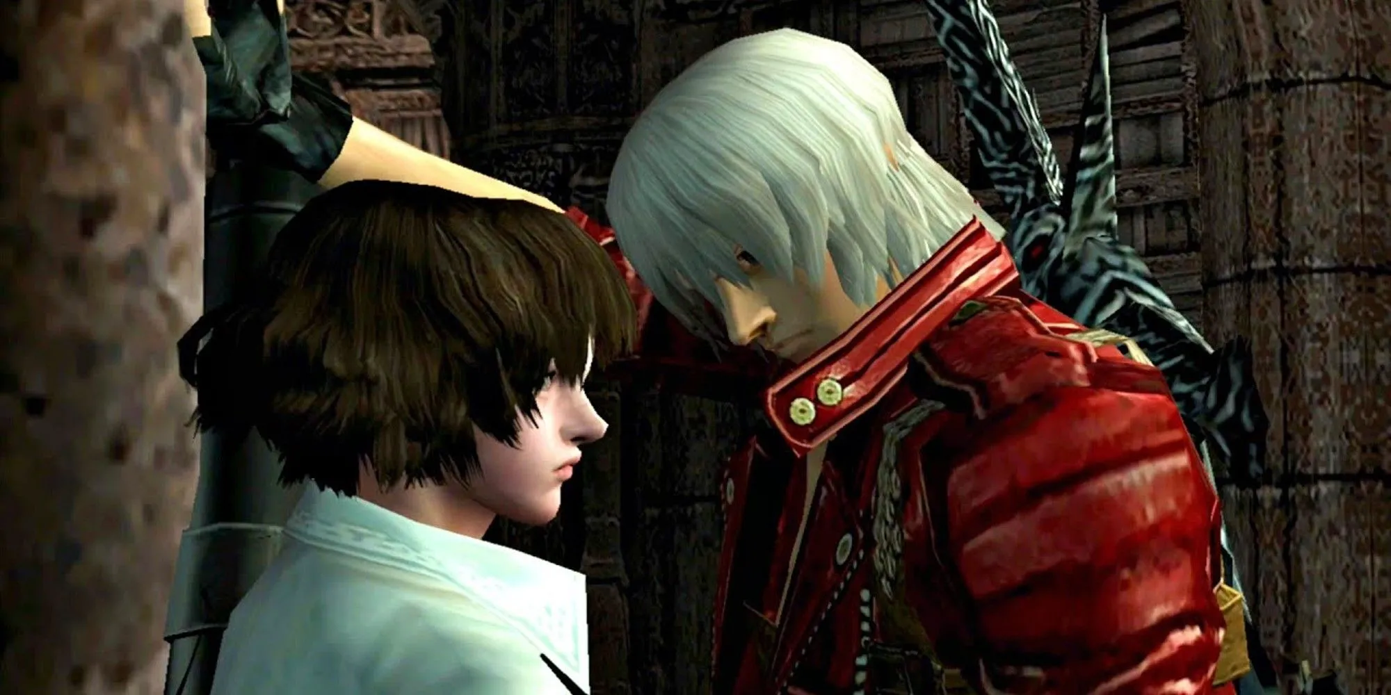 Dante và Lady trong một khoảnh khắc đặc trưng của Devil May Cry 3, tựa game hack and slash đỉnh cao của PS2.