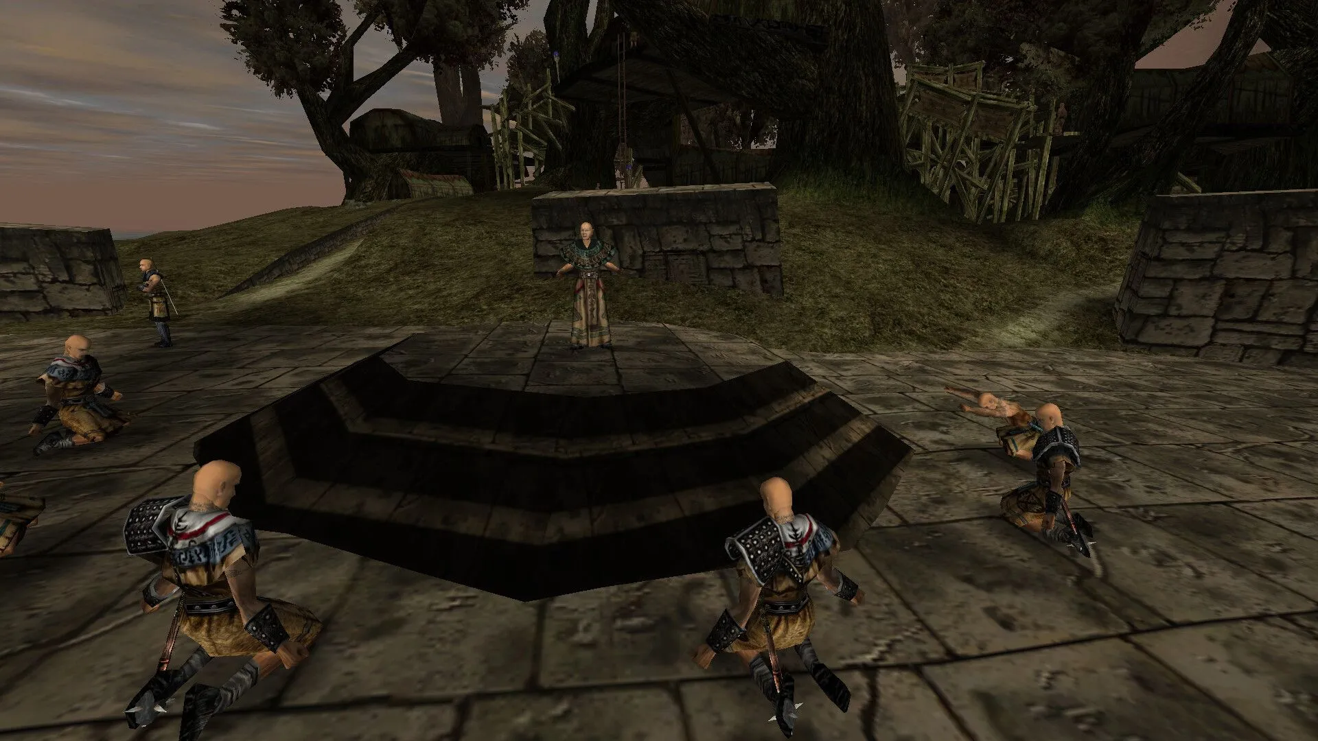 Góc nhìn trong game Gothic với nhân vật đang khám phá môi trường ngục tù khắc nghiệt