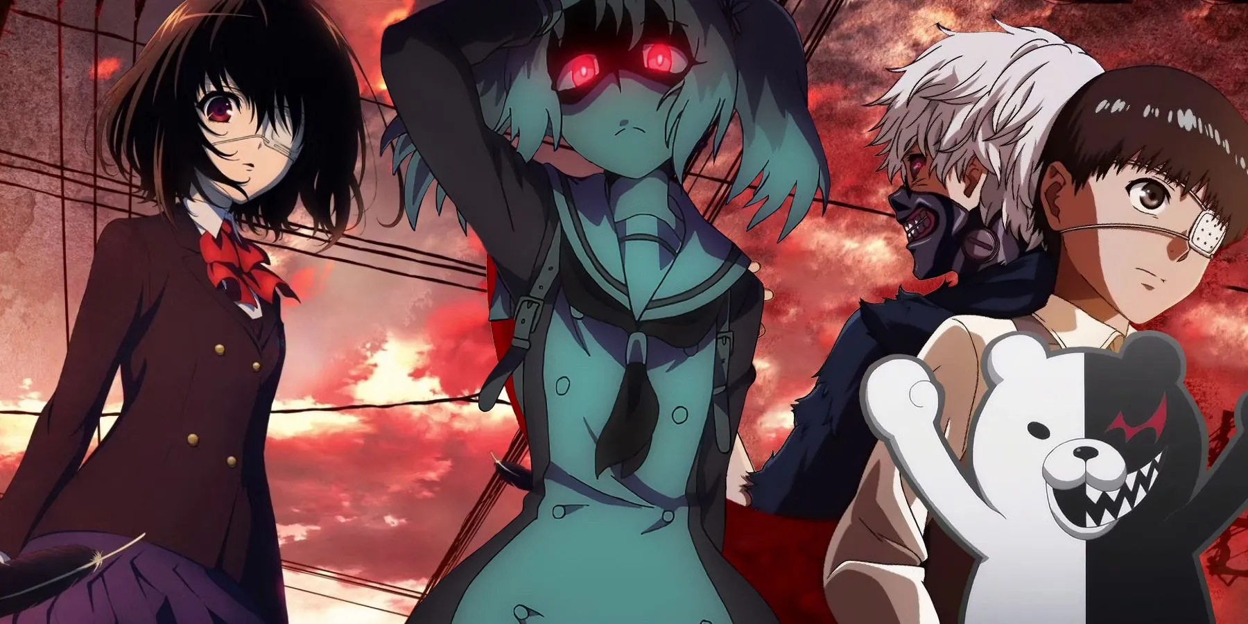 Hai người chơi với biểu cảm căng thẳng trong một trò chơi sinh tử trong Death Parade