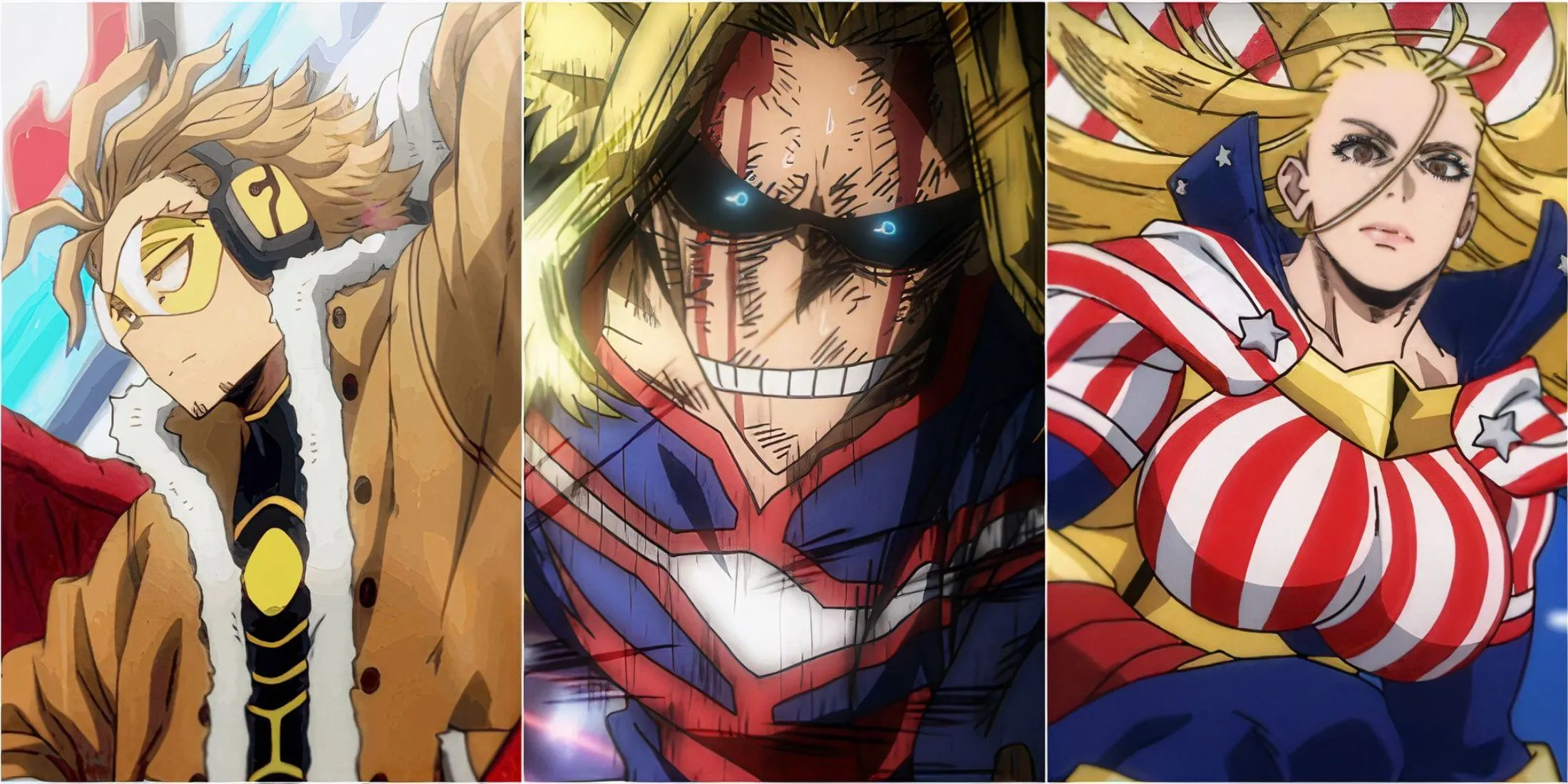 Hawks, All Might và Star and Stripes - các Pro Hero hàng đầu trong My Hero Academia
