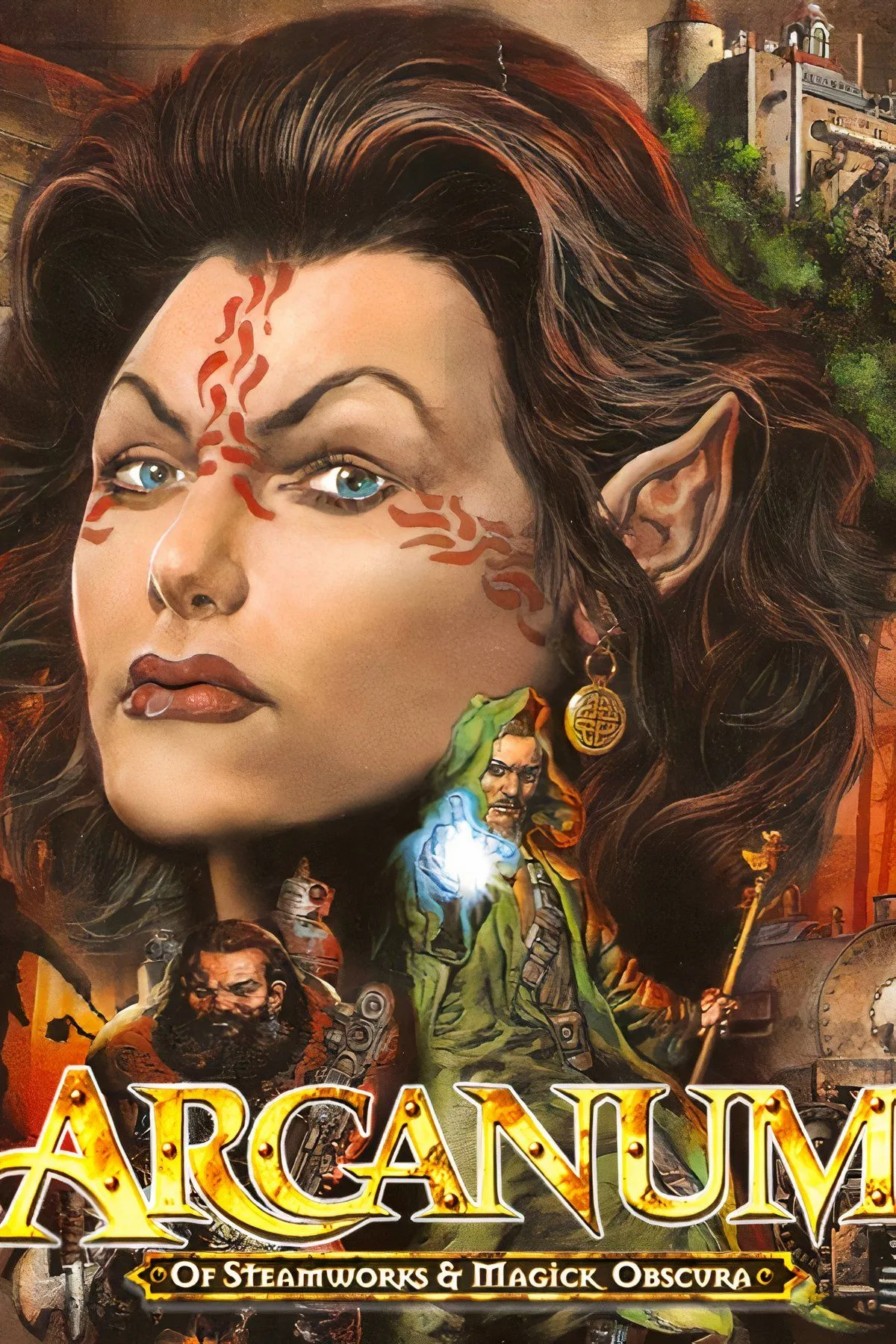 Hình ảnh nhân vật trong Arcanum, thể hiện phong cách đồ họa độc đáo của game