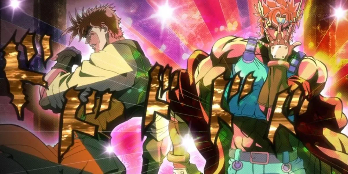 Jonathan Joestar và Caesar Zeppeli trong JoJo's Bizarre Adventure, thể hiện mối quan hệ đặc biệt.