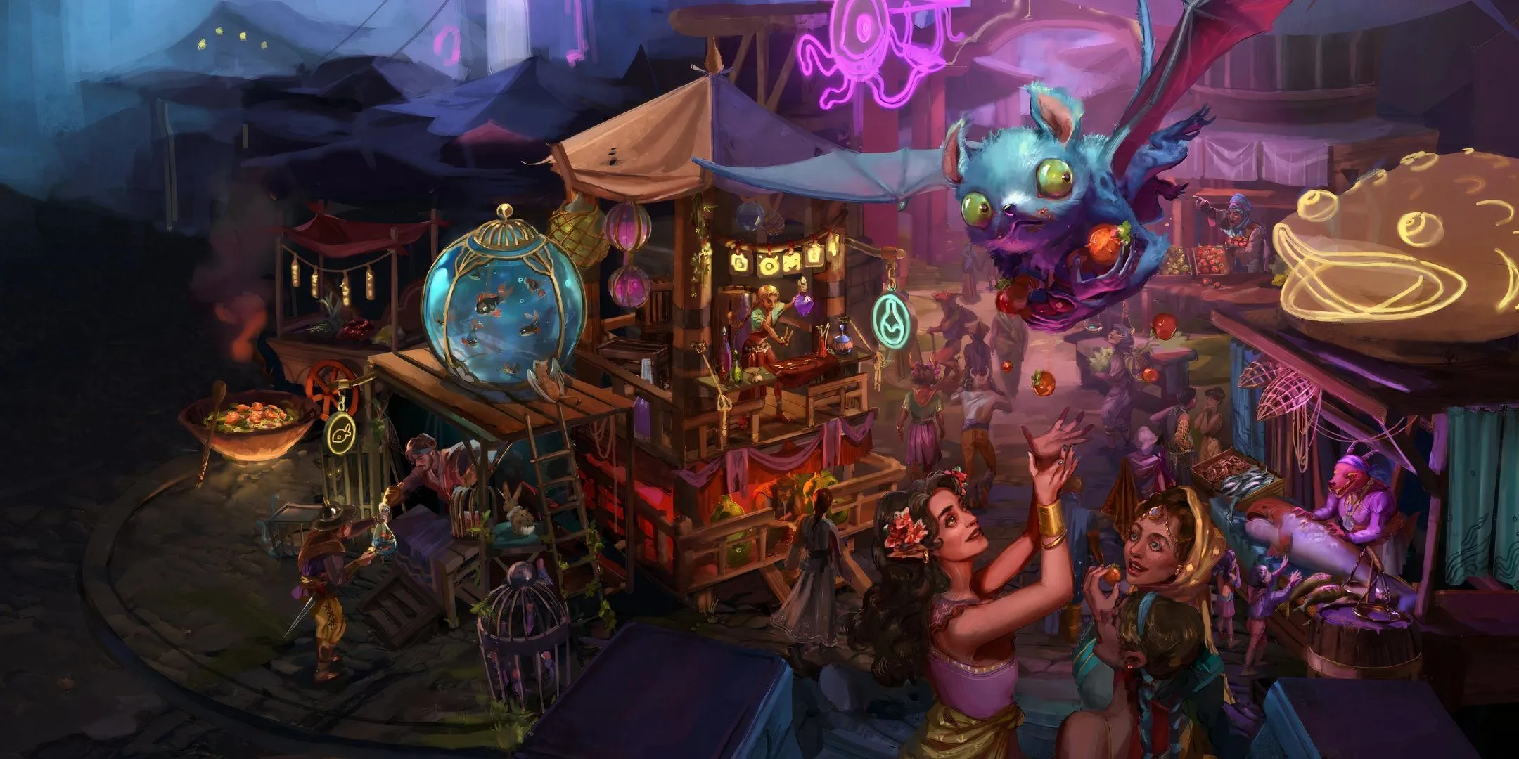Khu chợ Radiant Citadel trong Journeys Through The Radiant Citadel của D&amp;D