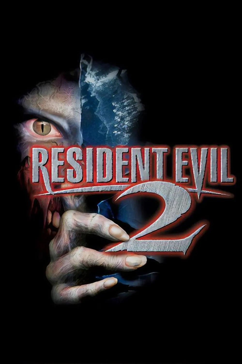 Màn hình game Resident Evil 2 phiên bản 1998, với cảnh tượng đổ nát của Raccoon City