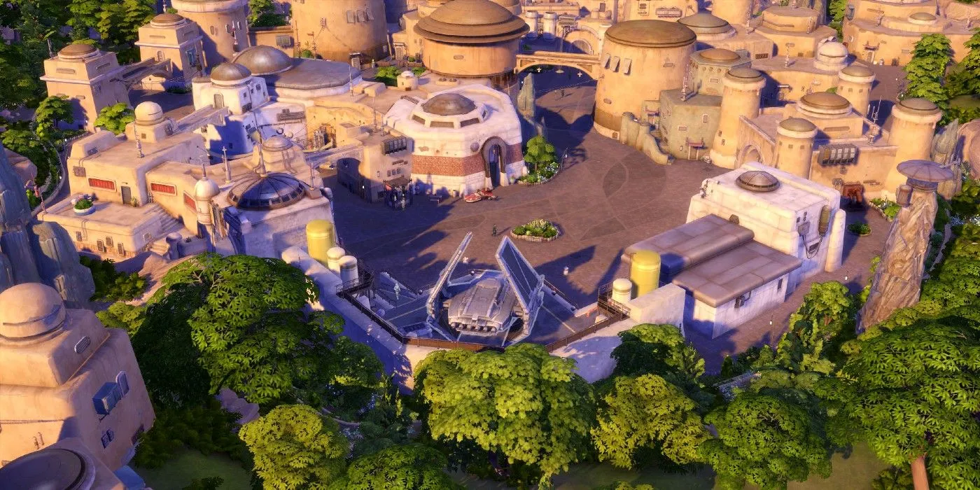 Một khu vực trong thế giới Batuu của The Sims 4, lấy cảm hứng từ Star Wars