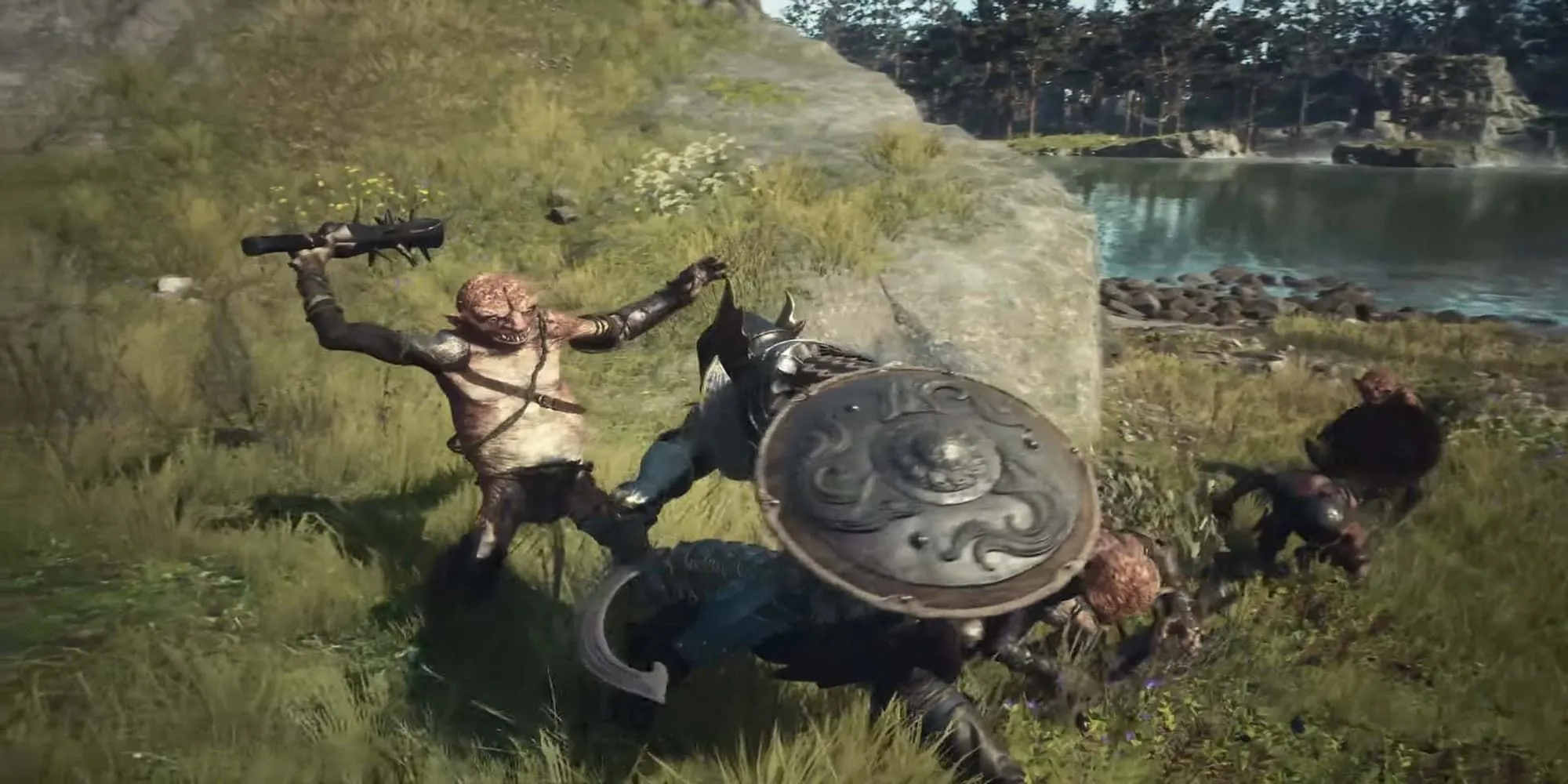 Người chơi chiến đấu với khiên của Battahli trong Dragon's Dogma 2