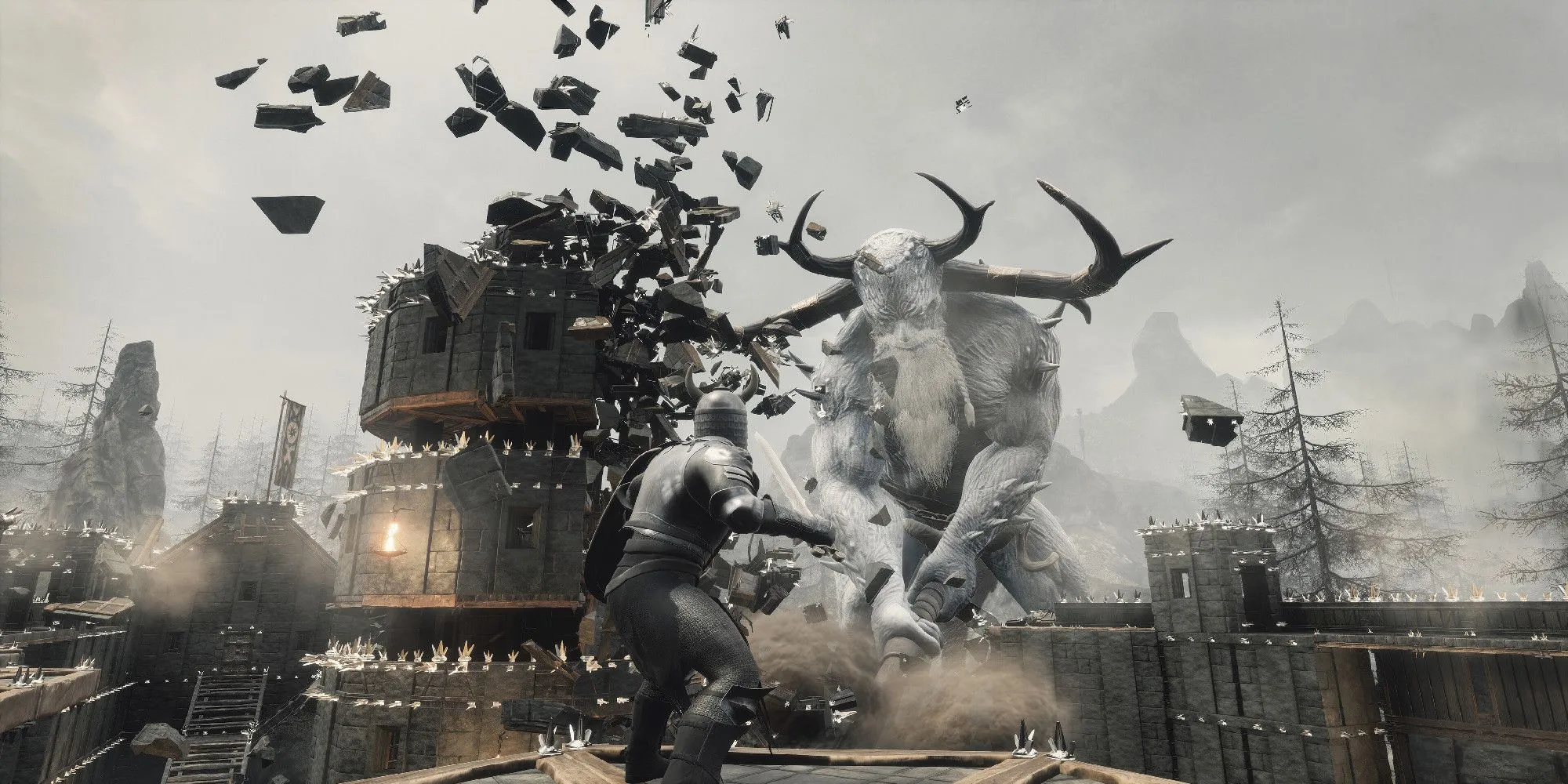 Người chơi trong Conan Exiles chiến đấu với một Avatar