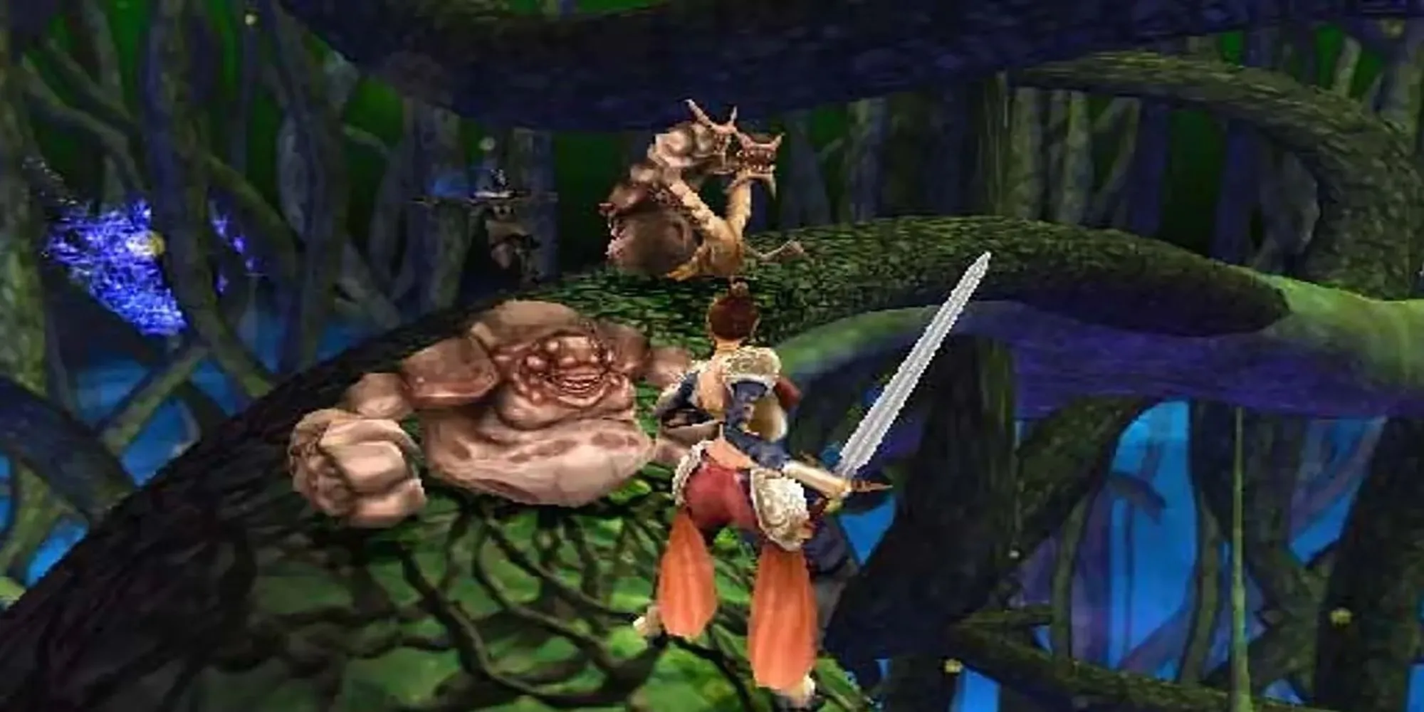 Nhân vật chính chiến đấu trong game Summoner trên PS2
