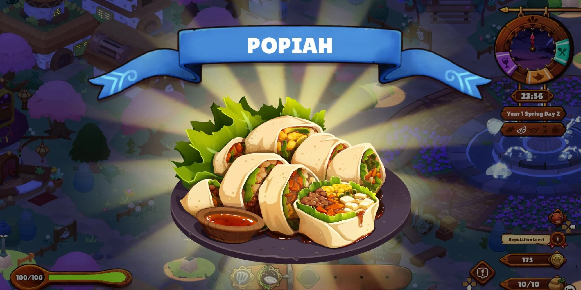 Nhân vật chính phiêu lưu trong hầm ngục của game Cuisineer kết hợp quản lý nhà hàng