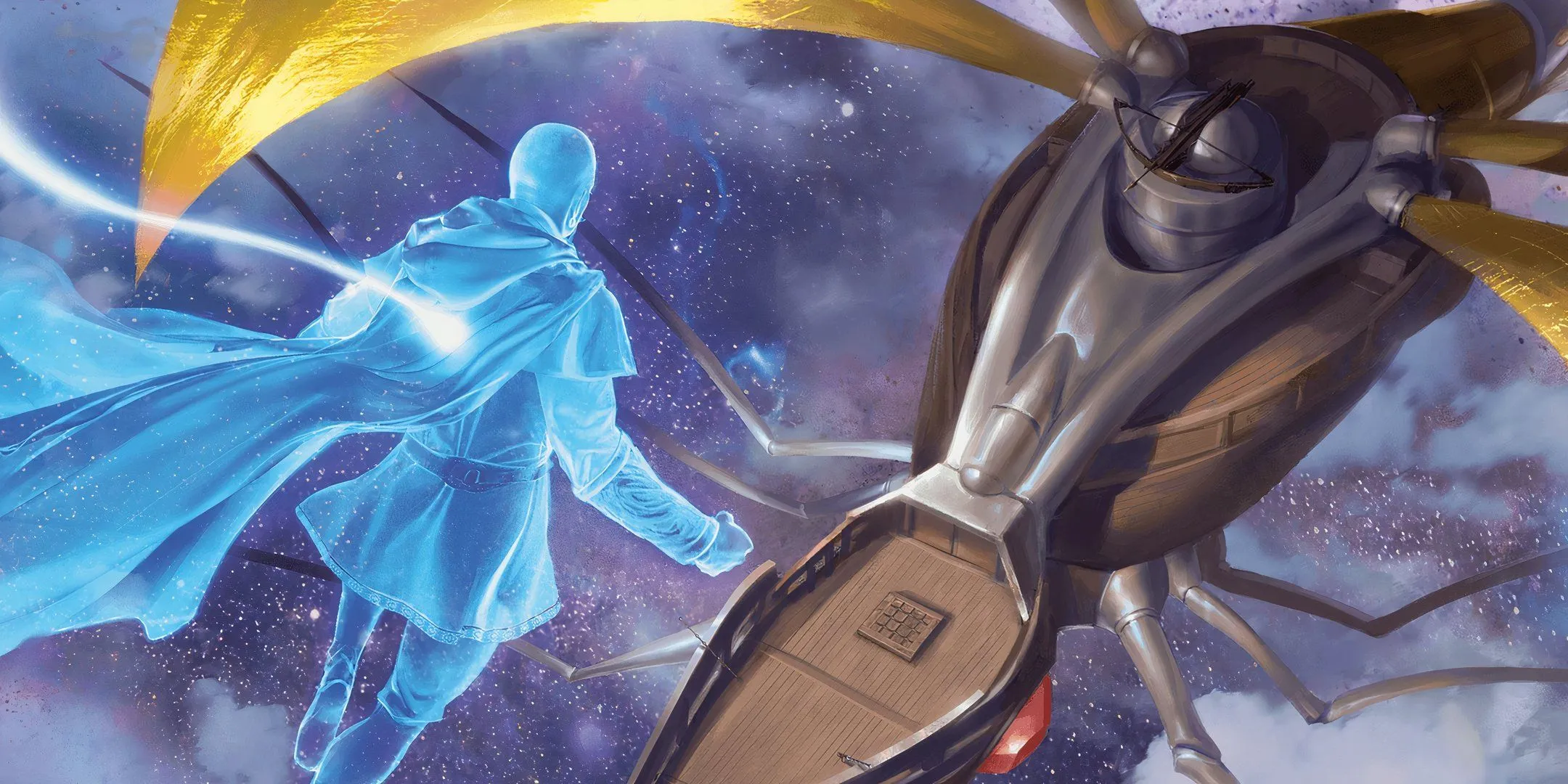 Nhân vật người chơi sử dụng phép chiếu thể astral trên tàu Spelljammer trong D&amp;D 5e