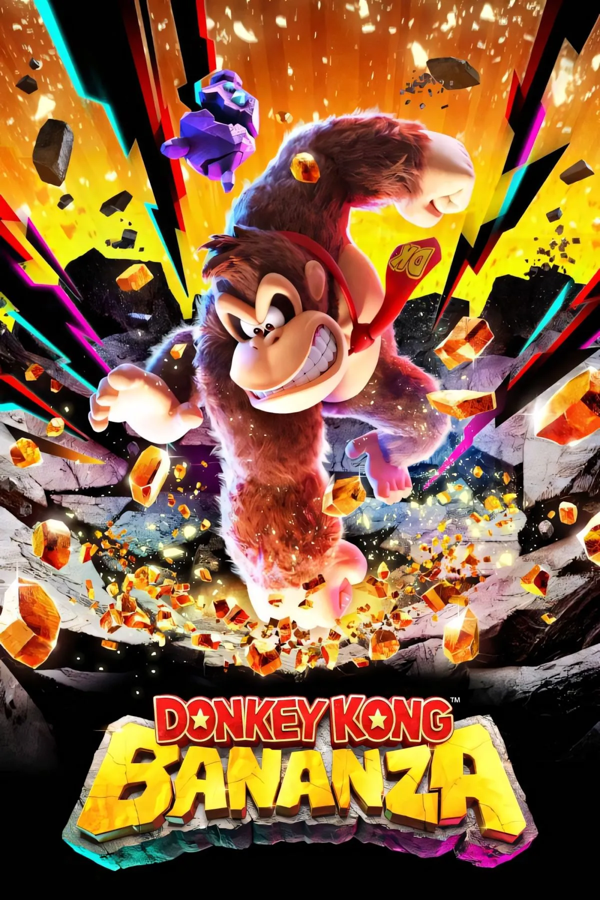 Poster Donkey Kong Bananza cùng thông tin đánh giá và phát hành