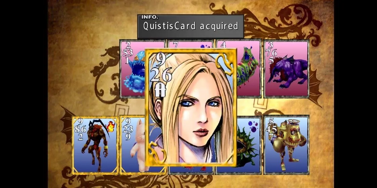 Quistis Trepe trong màn chơi Triple Triad của Final Fantasy VIII, chìa khóa để &quot;phá game&quot;.