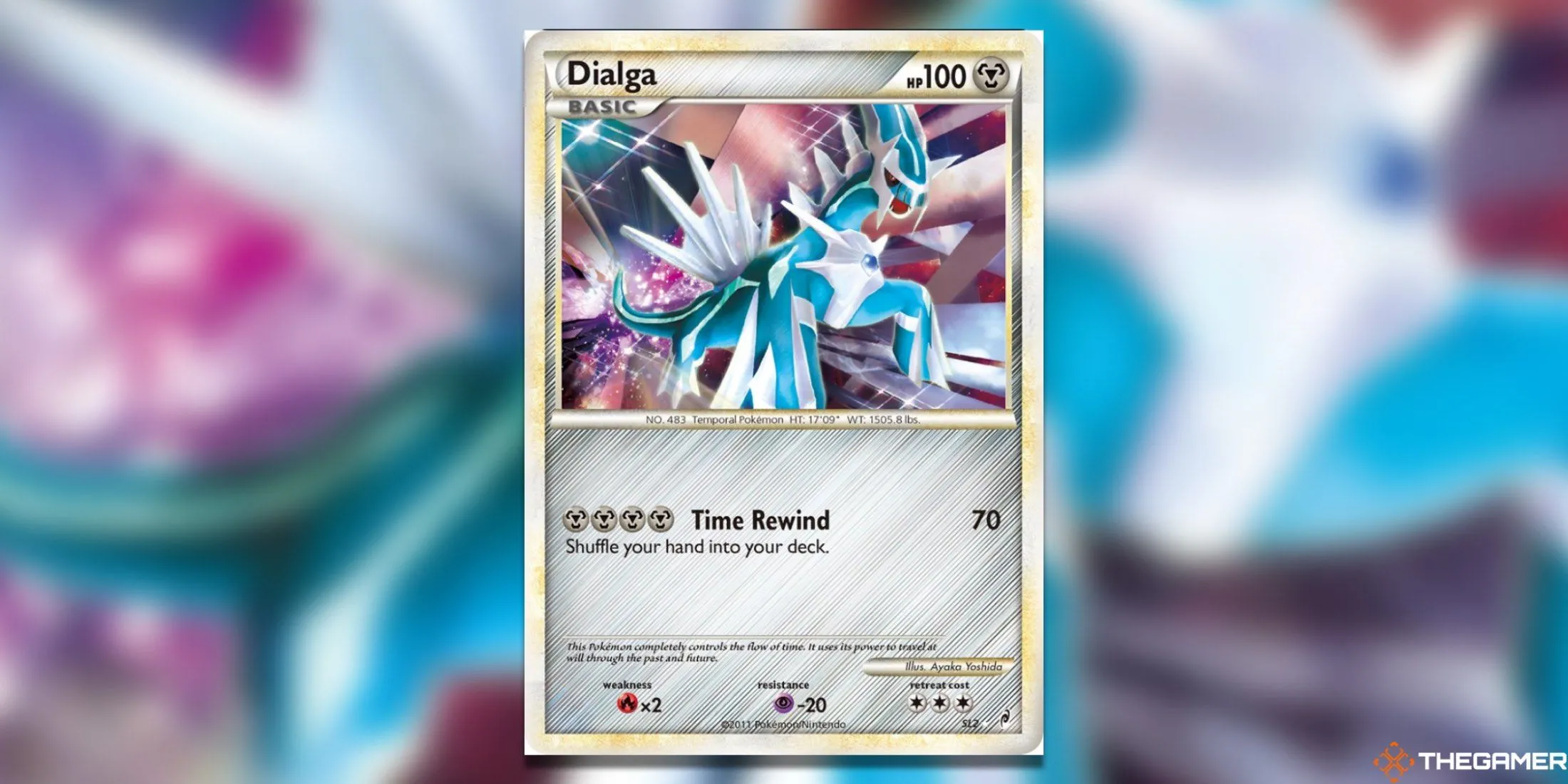 Thẻ bài Pokemon TCG Dialga Shiny từ bộ Call of Legends trong kỷ nguyên HeartGold SoulSilver.