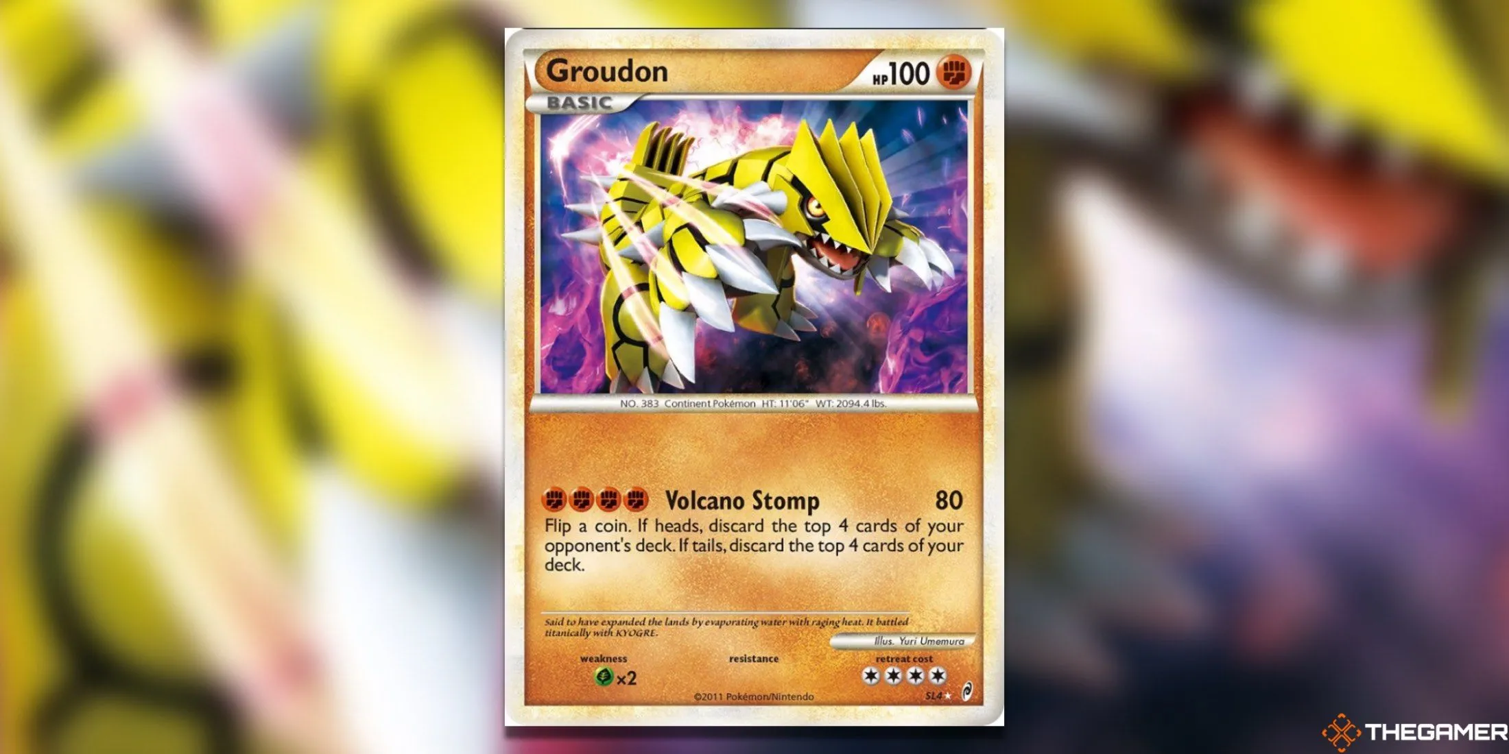 Thẻ bài Pokemon TCG Groudon Shiny từ set Call of Legends với giá trị cao.