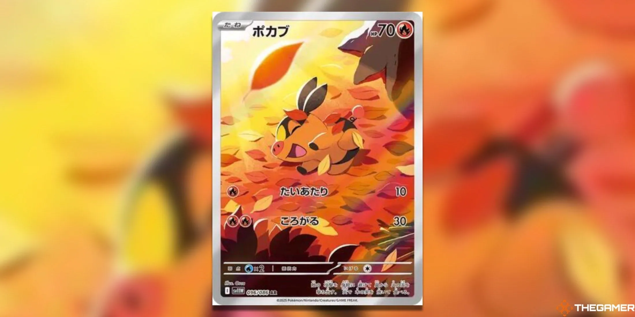 Thẻ bài Tepig Art Rare (AR) từ Pokemon TCG, bộ White Flare Nhật Bản, minh họa tiềm năng tăng giá trị lớn khi đạt điểm grading hoàn hảo.