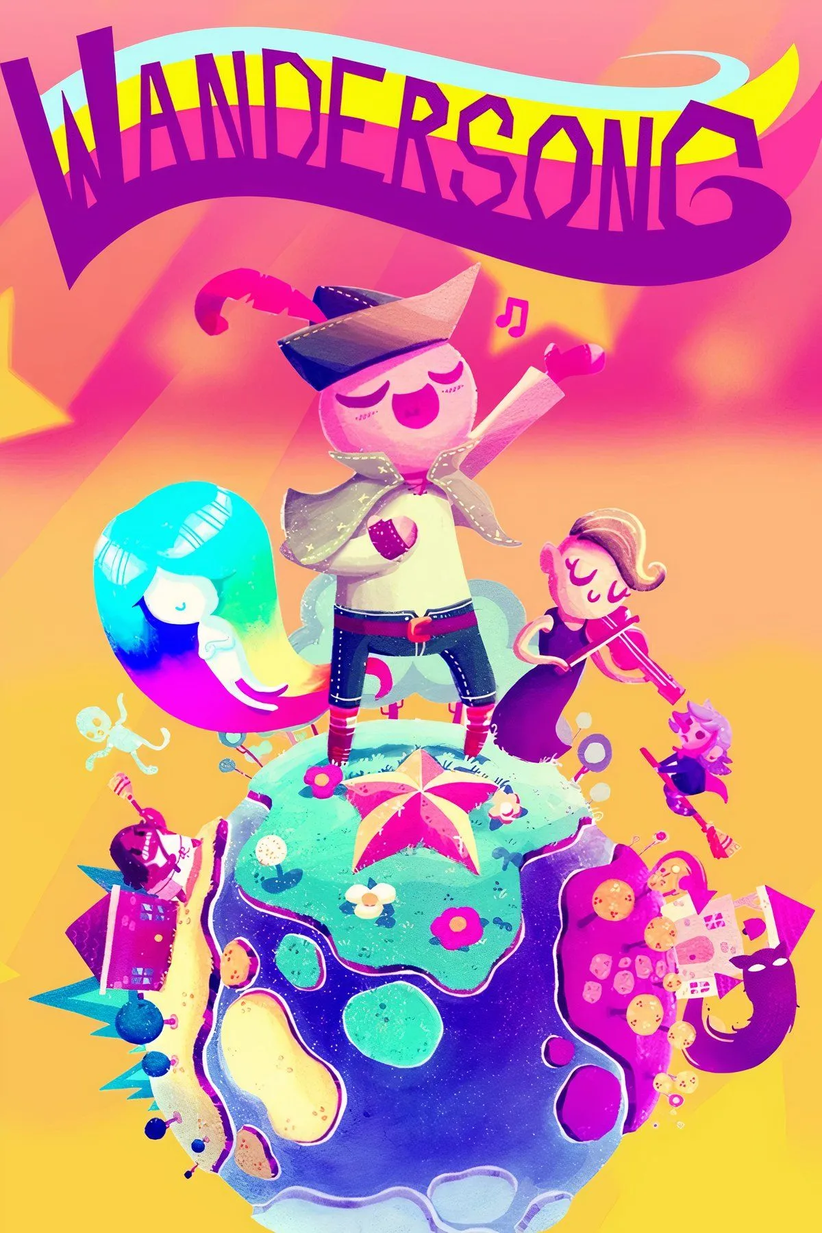 The Bard vui vẻ thổi sáo trong game Wandersong