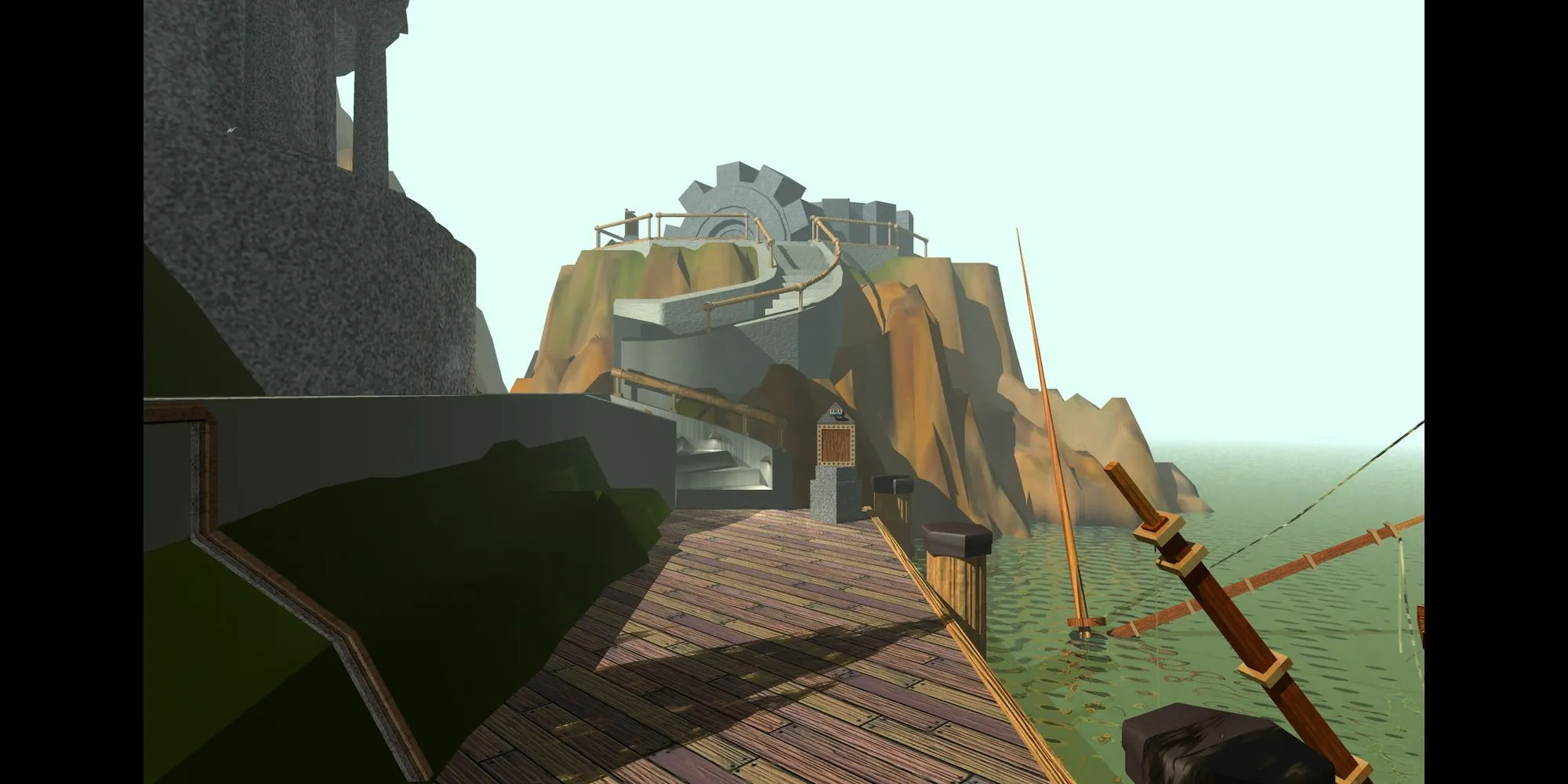 Thế giới render 3D chân thực và đầy bí ẩn trong game giải đố kinh điển Myst (1993)