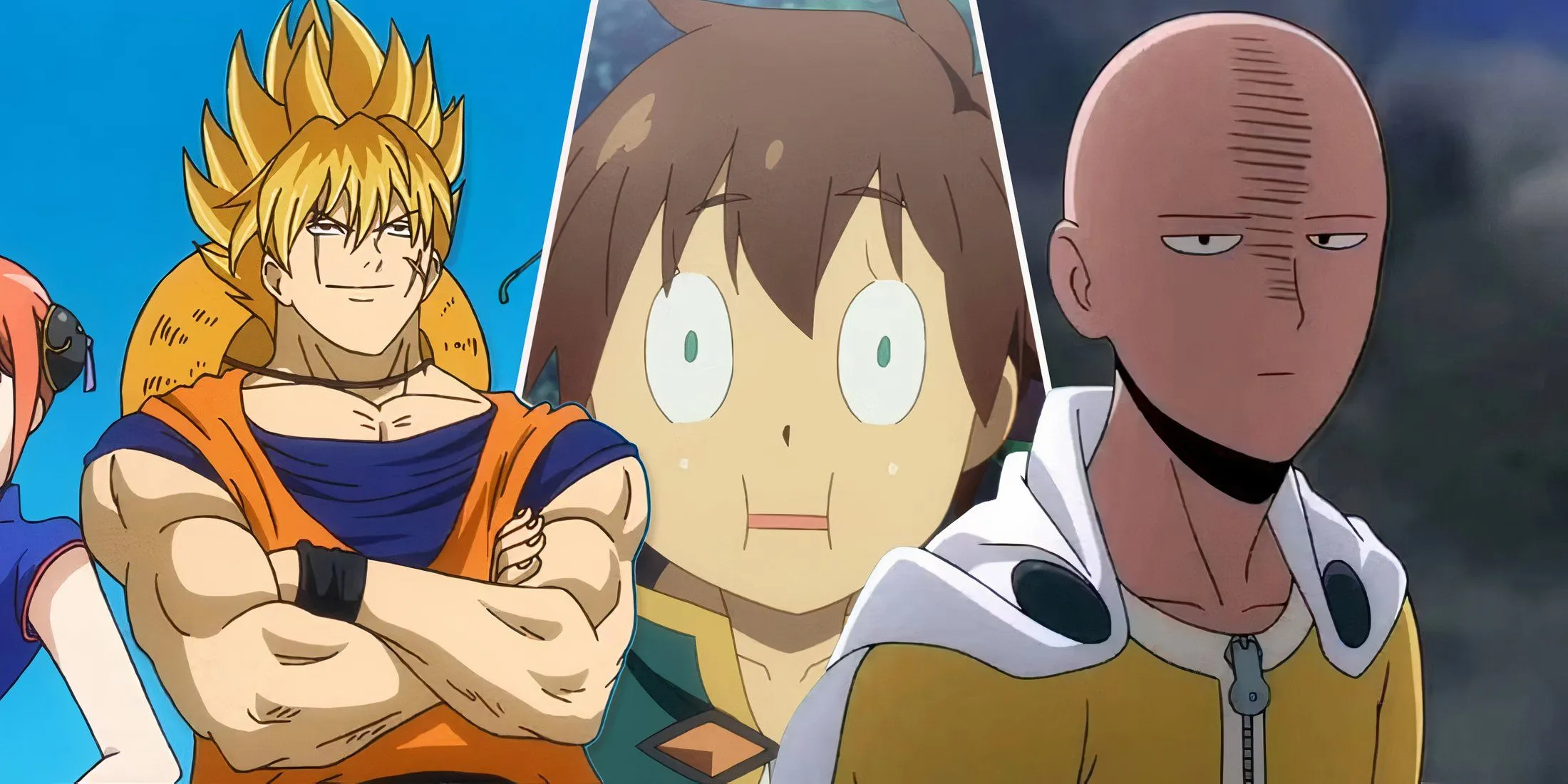 Tổng hợp các anime hài hước xuất sắc mọi thời đại như Konosuba, Gintama và One Punch Man