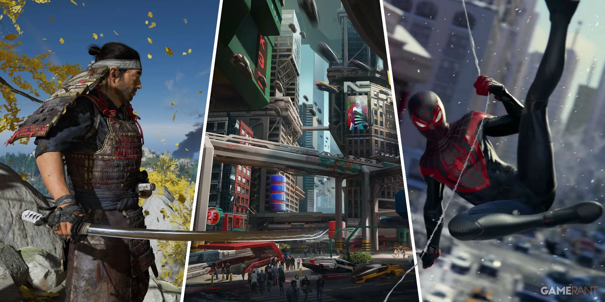 Tuyển tập các tựa game thế giới mở hay nhất trên PS5 như Ghost of Tsushima và Cyberpunk 2077