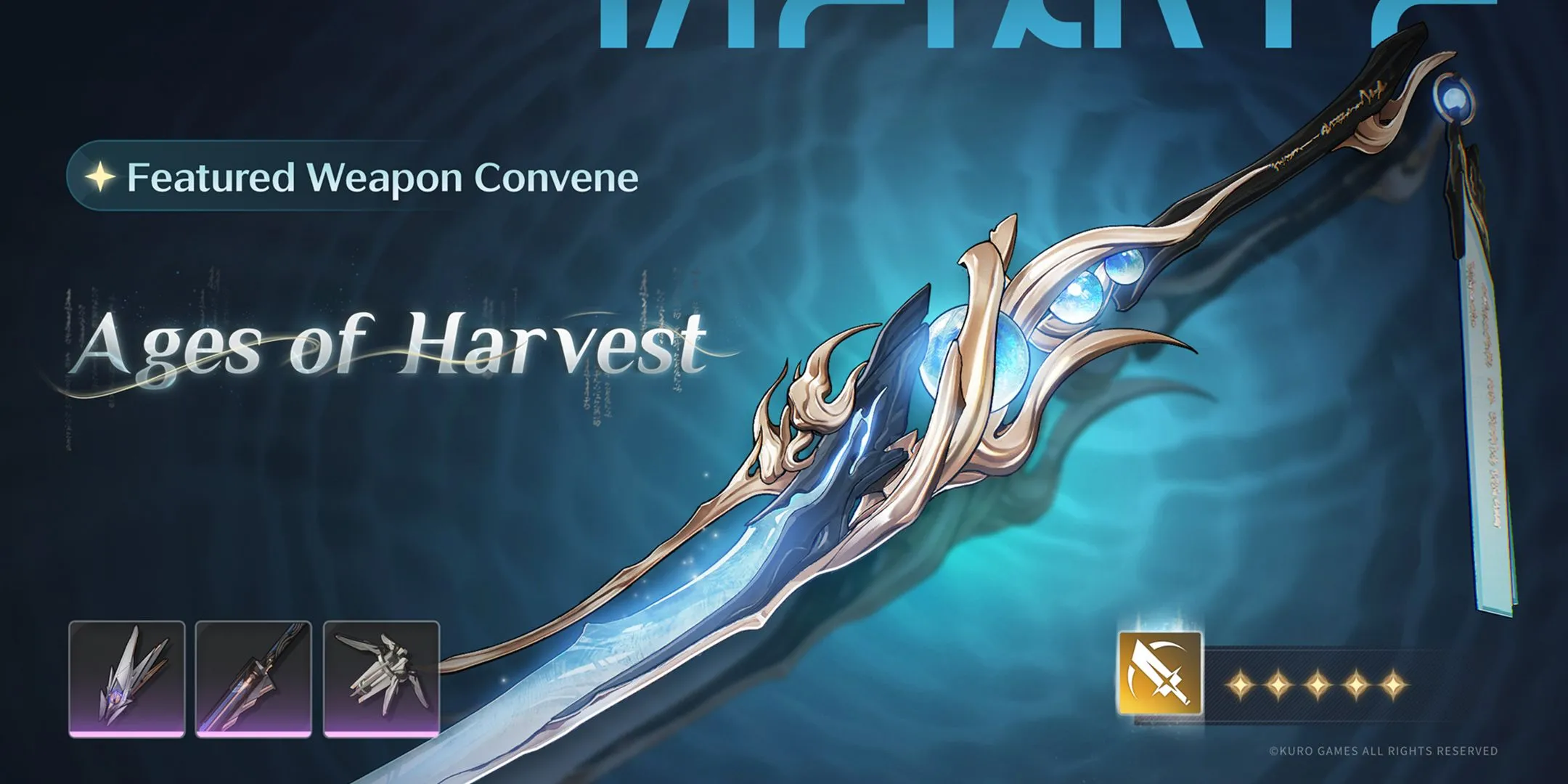Vũ khí 5 sao Ages of Harvest đi kèm banner Jinhsi rerun Wuthering Waves 2.0 Giai đoạn 2