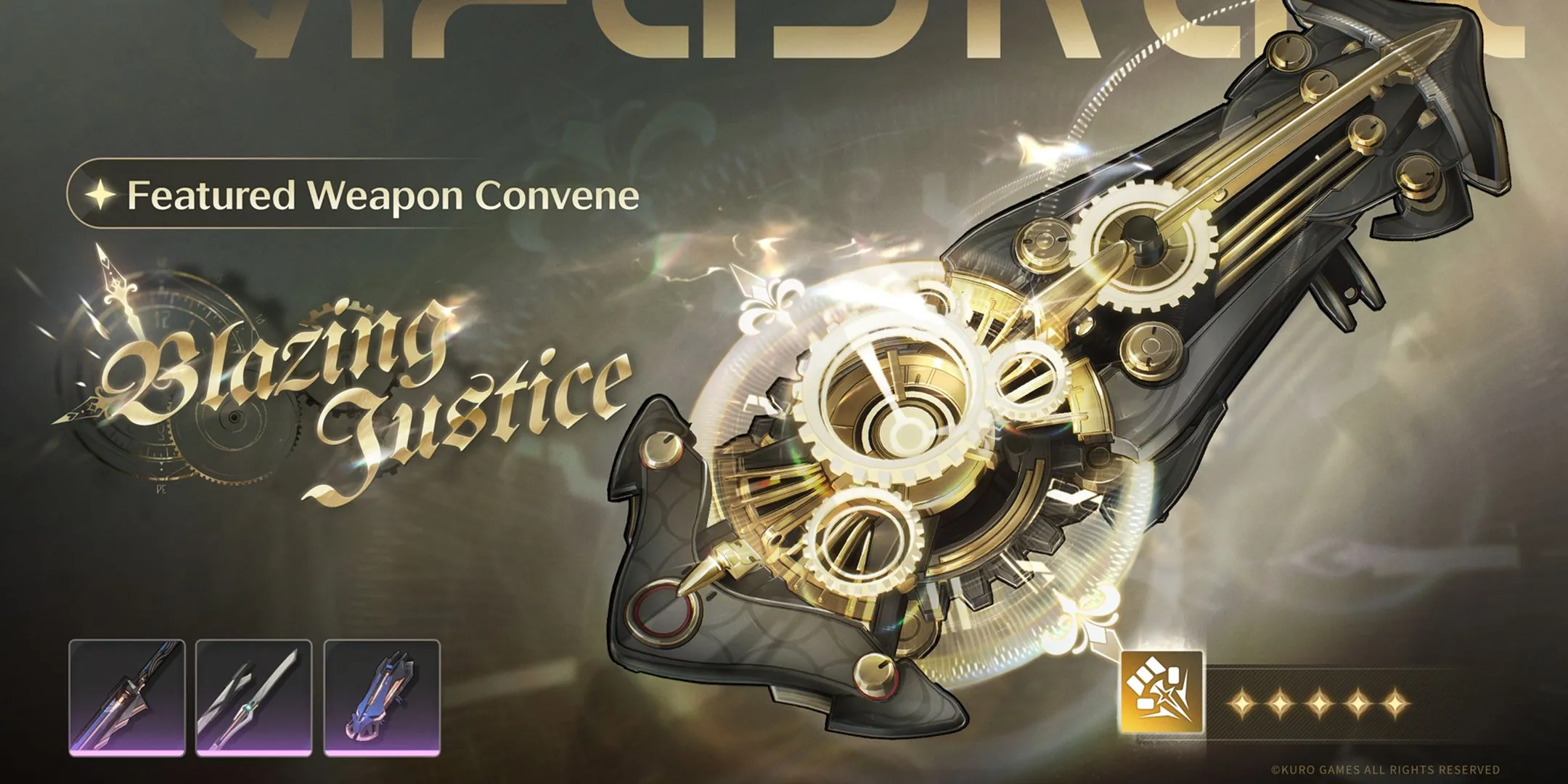 Vũ khí 5 sao Blazing Justice trong banner của Zani Wuthering Waves 2.3 Giai đoạn 1