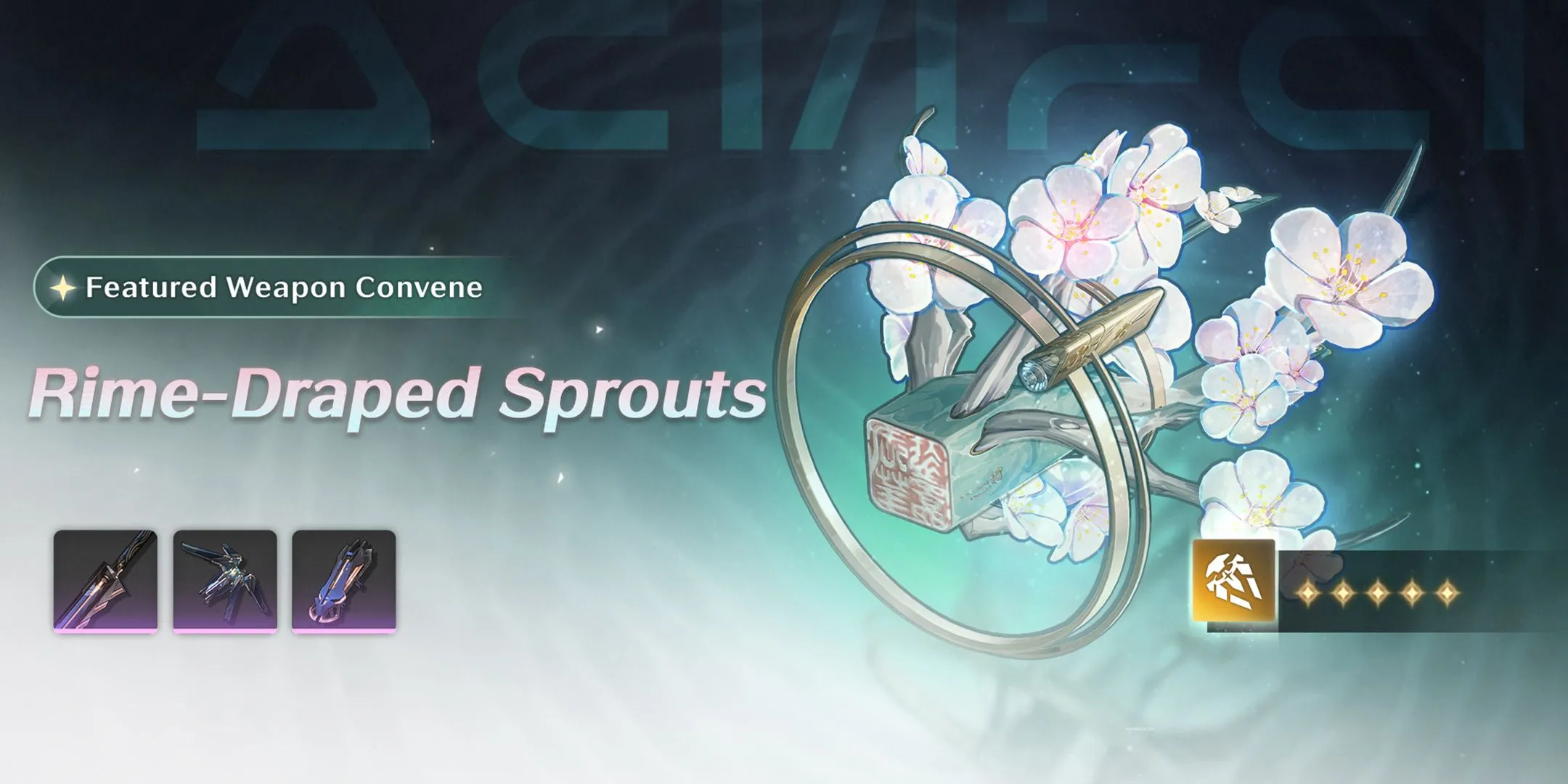 Vũ khí 5 sao Rime-Draped Sprouts đi kèm banner Zhezhi Wuthering Waves 1.2 Giai đoạn 1