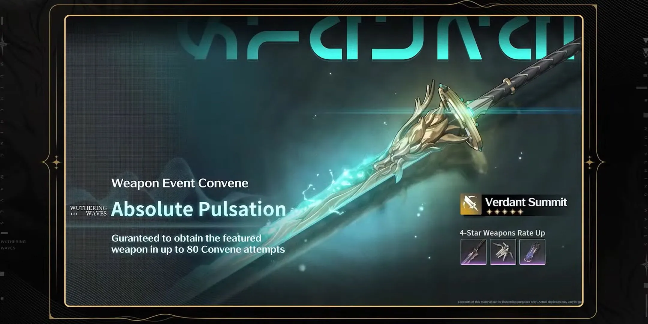 Vũ khí 5 sao Verdant Summit đi kèm banner Jiyan Wuthering Waves 1.0 Giai đoạn 1